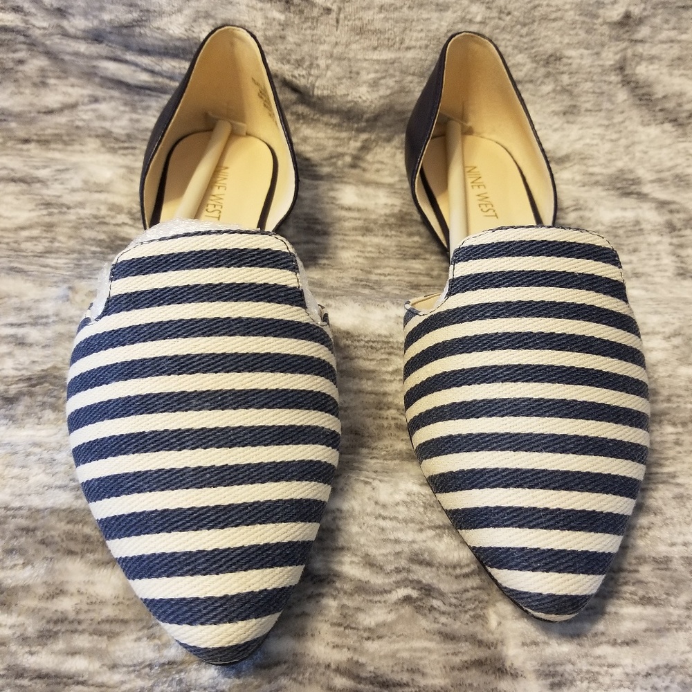 Nine west 8.5 striped flat